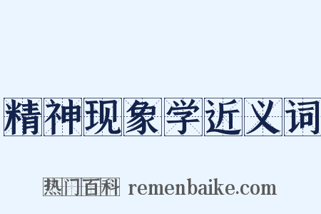 精神现象学近义词是什么意思的图片